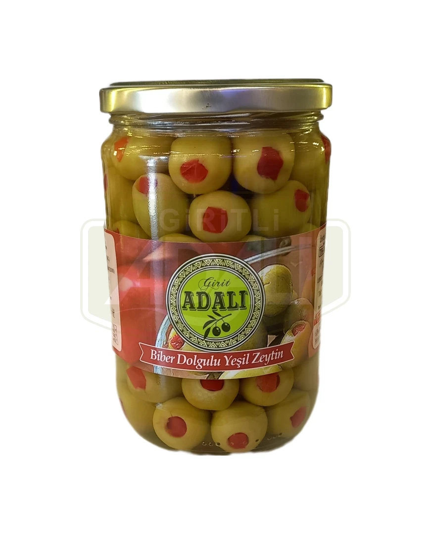 BİBER DOLGULU YEŞİL ZEYTİN 650 gr.