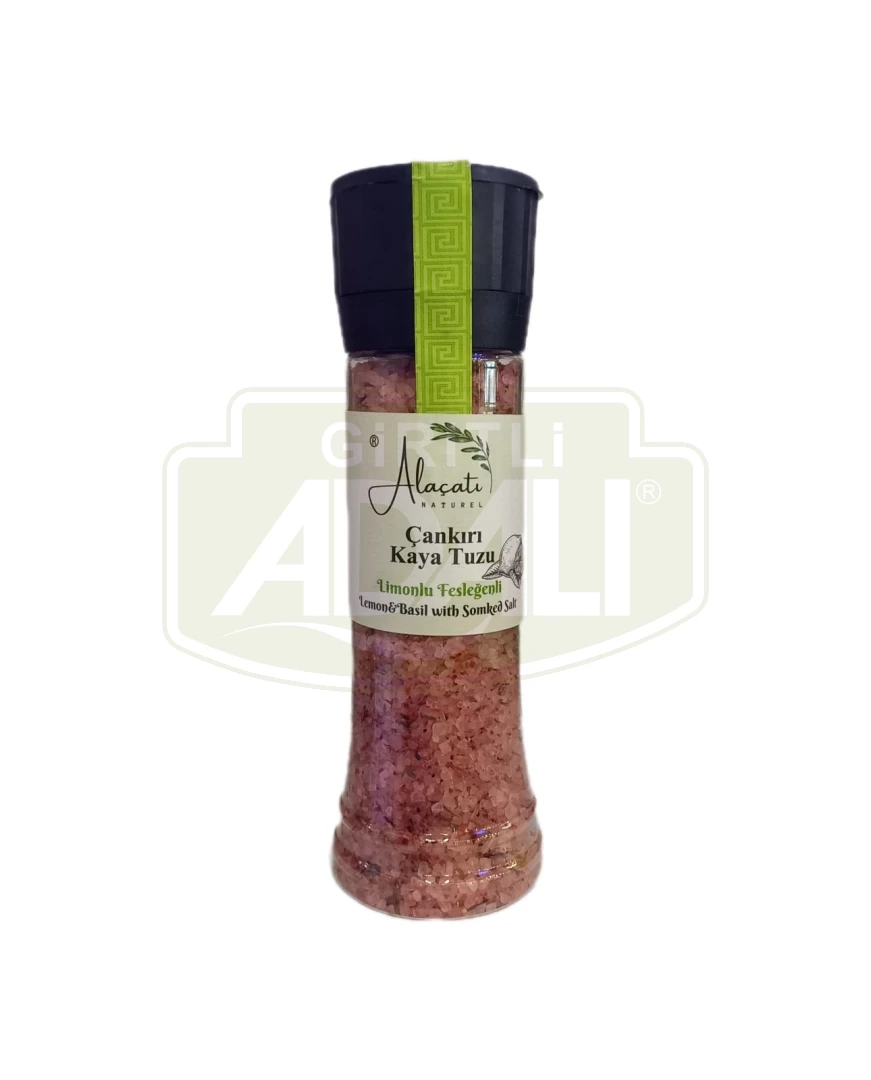 ÇANKIRI KAYA TUZU    LİMONLU - FESLEĞENLİ 370 gr. ( DEĞİRMENLİ)