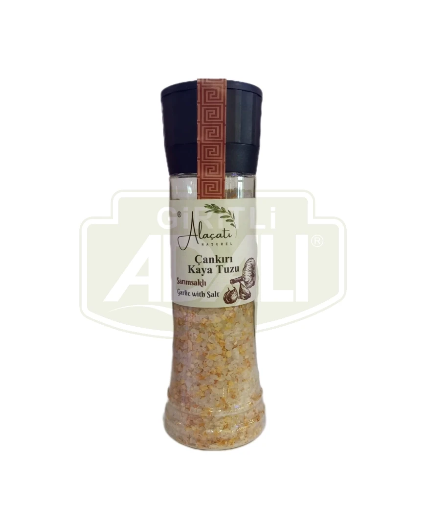 ÇANKIRI KAYA TUZU SARIMSAKLI 350 gr. ( DEĞİRMENLİ)