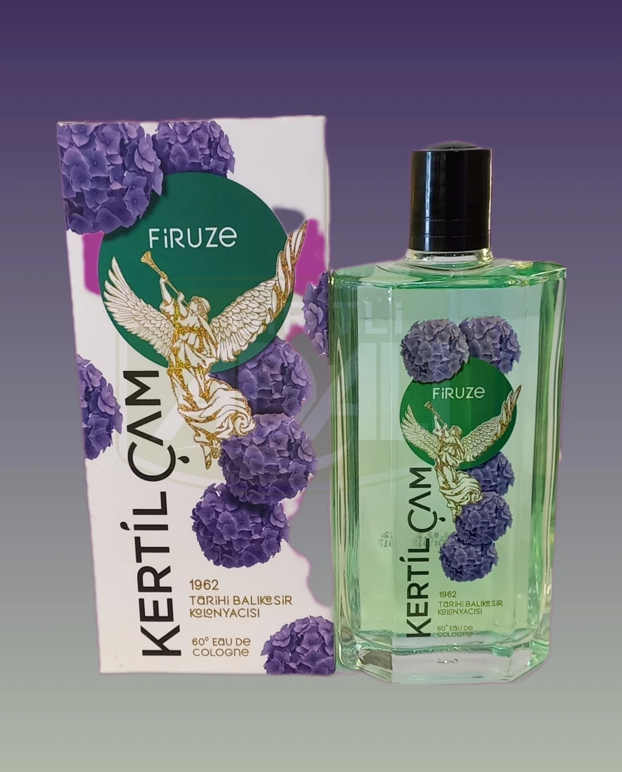Kertil Çam Firuze 200 ml. Kolonya (Dekoratif cam şişe)