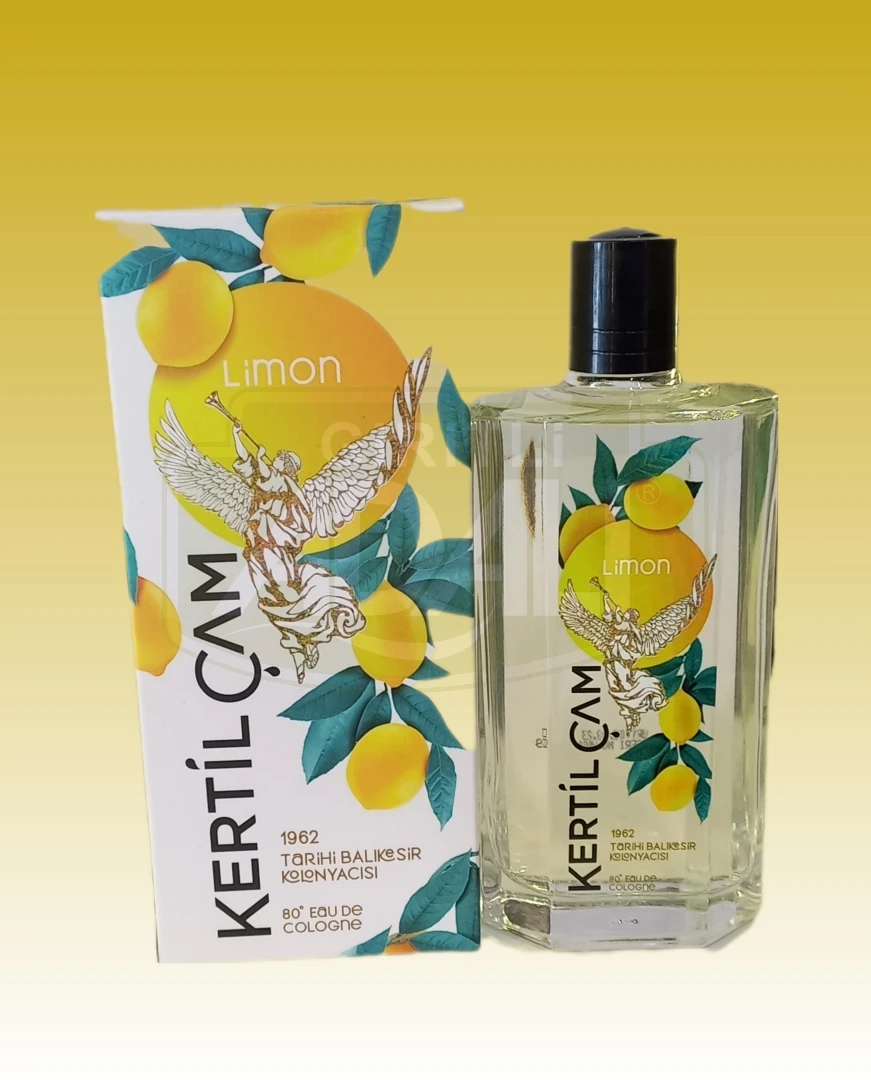 Kertil Çam Limon 200 ml. Kolonya (Dekoratif cam şişe)