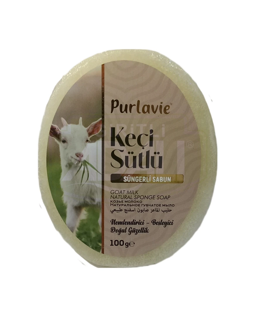 PURLAVİE KEÇİ SÜTLÜ SÜNGERLİ SABUN