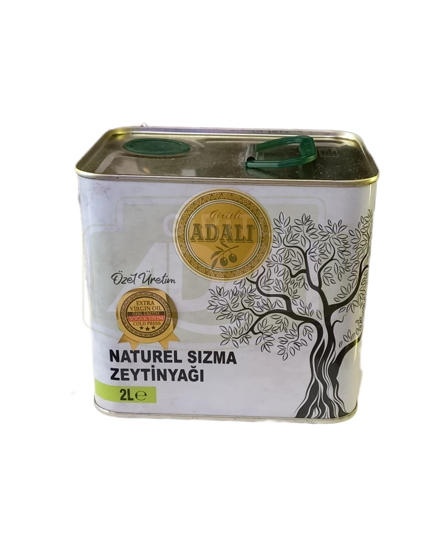 SOĞUK SIKIM NATUREL SIZMA 2000 ml. ( Teneke Kutu) ZEYTİNYAĞI