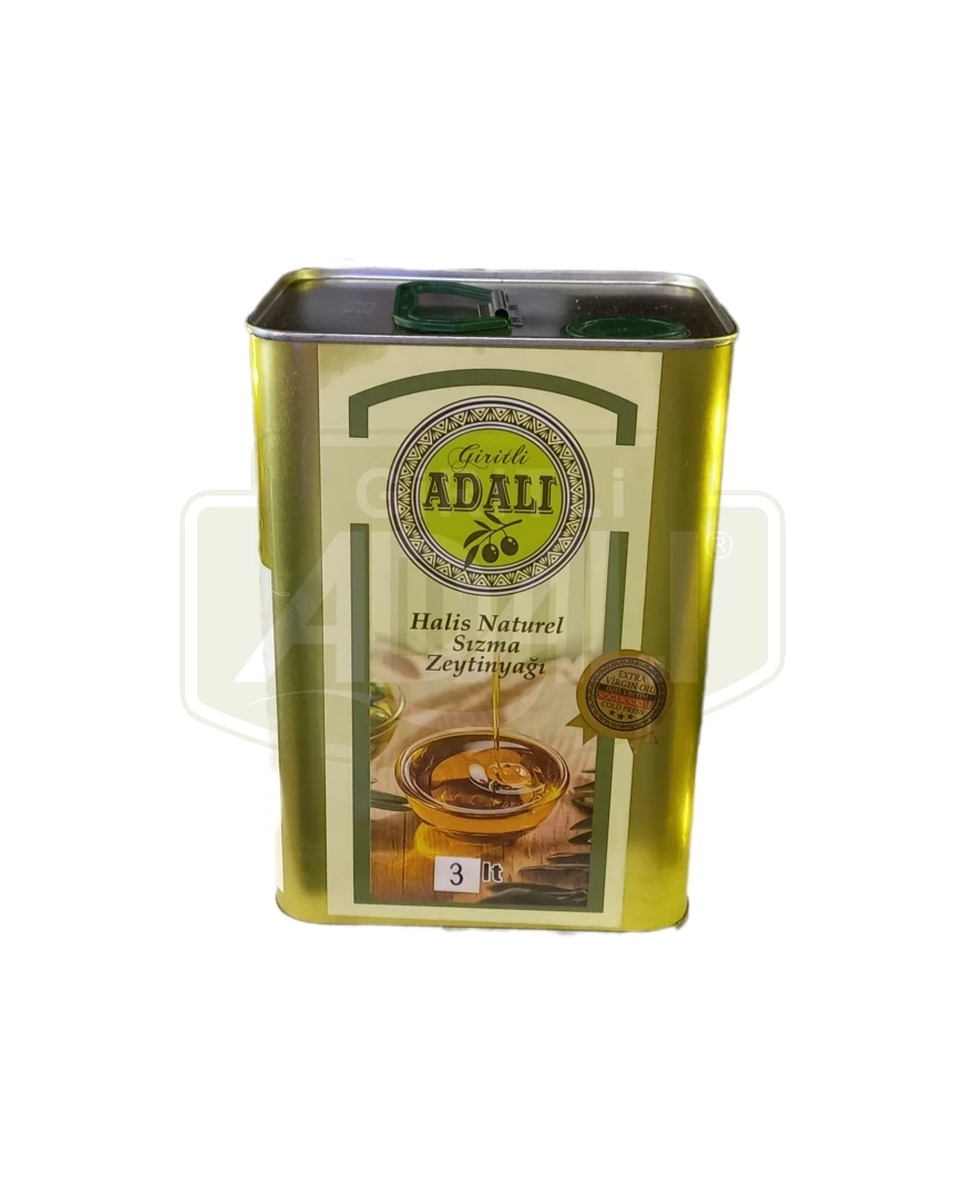 SOĞUK SIKIM NATUREL SIZMA 3000 ml. Teneke Kutu ZEYTİNYAĞI